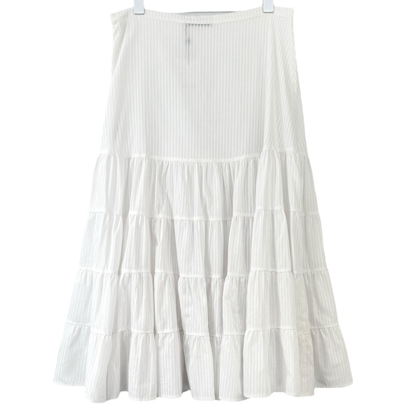 NWT Paloma Wool Long Etoile - White Cotton Blend Gathered Midi Maxi Skirt sz 38 - Picture 5 of 16